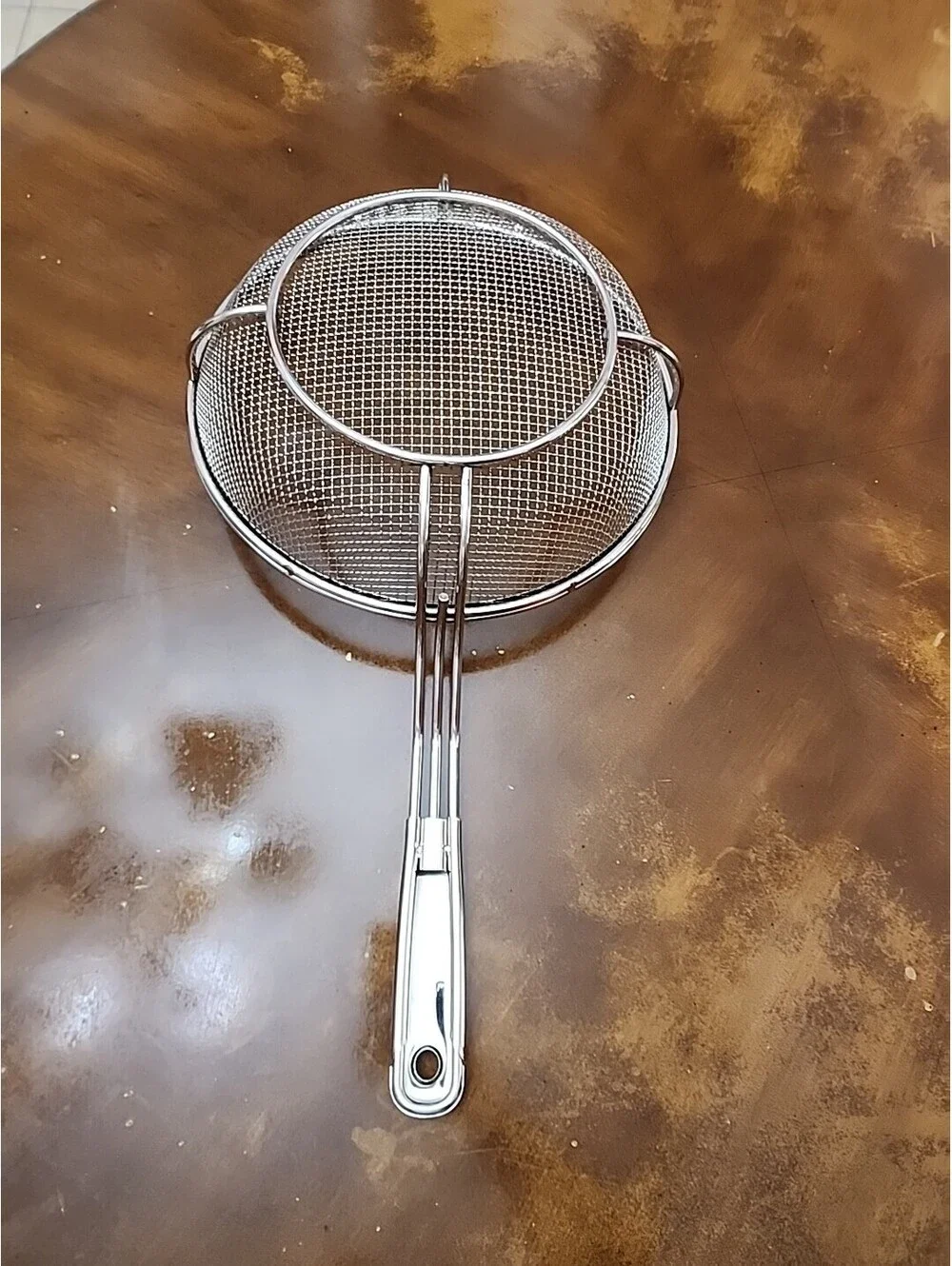 Bobby Flay Stainless Steel 12” Mesh Grill Basket/crab boil strainer Preowned